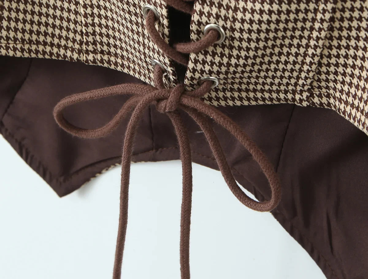 MELANIE PLAID CORSET