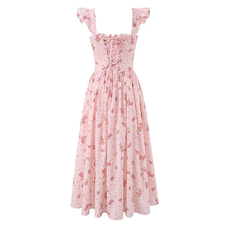 DAPHNE FLORAL MIDI DRESS