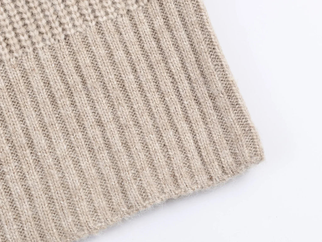 YENKYE High Neck With Bow Knit Pullover Women Long Sleeve Spring 2026 Elegant Sweater Chic Lady Tops