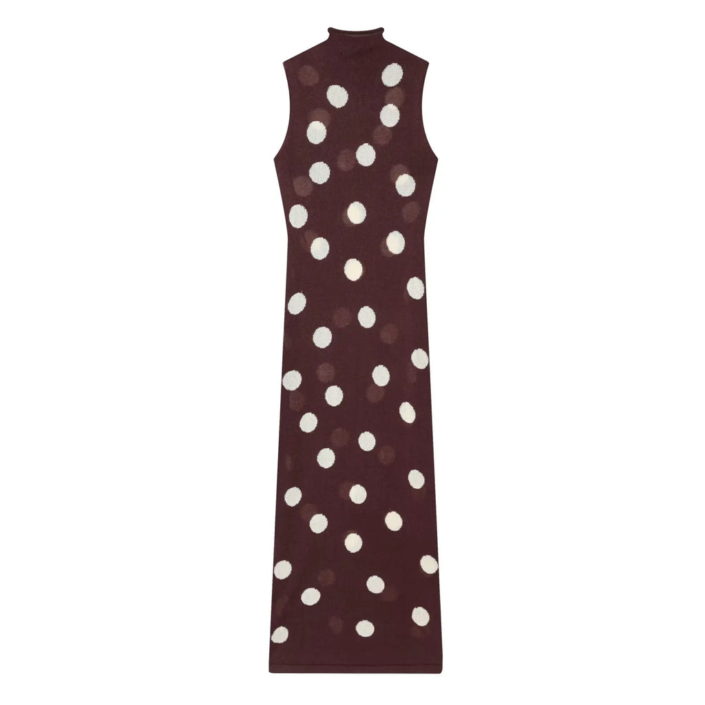 LENA POLKA DOT MAXI DRESS
