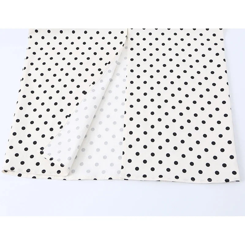 VOILA POLKA DOT MIDI DRESS