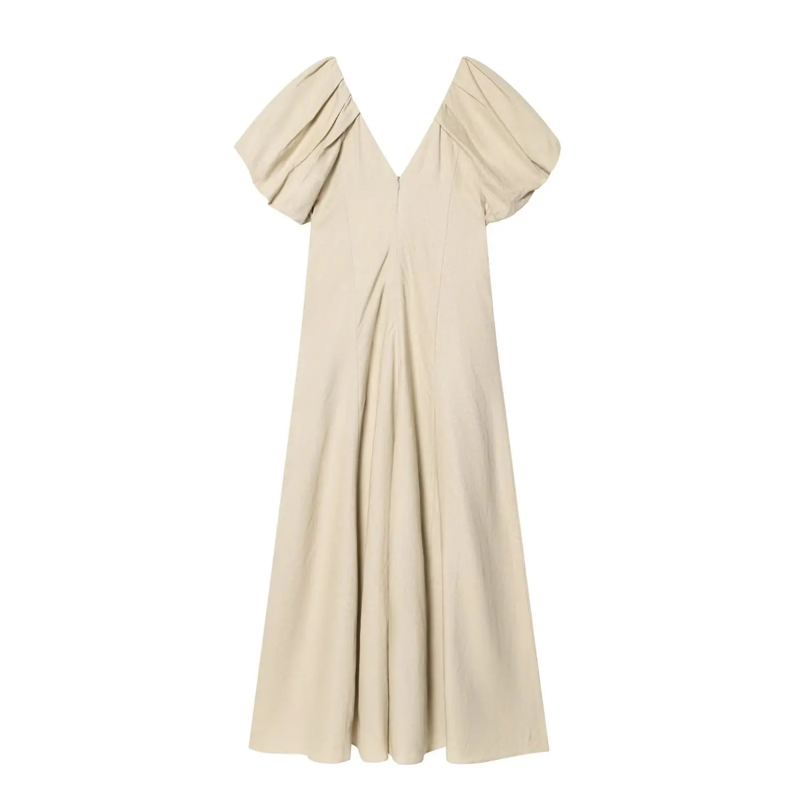 MIRELA PUFF SLEEVE MIDI DRESS