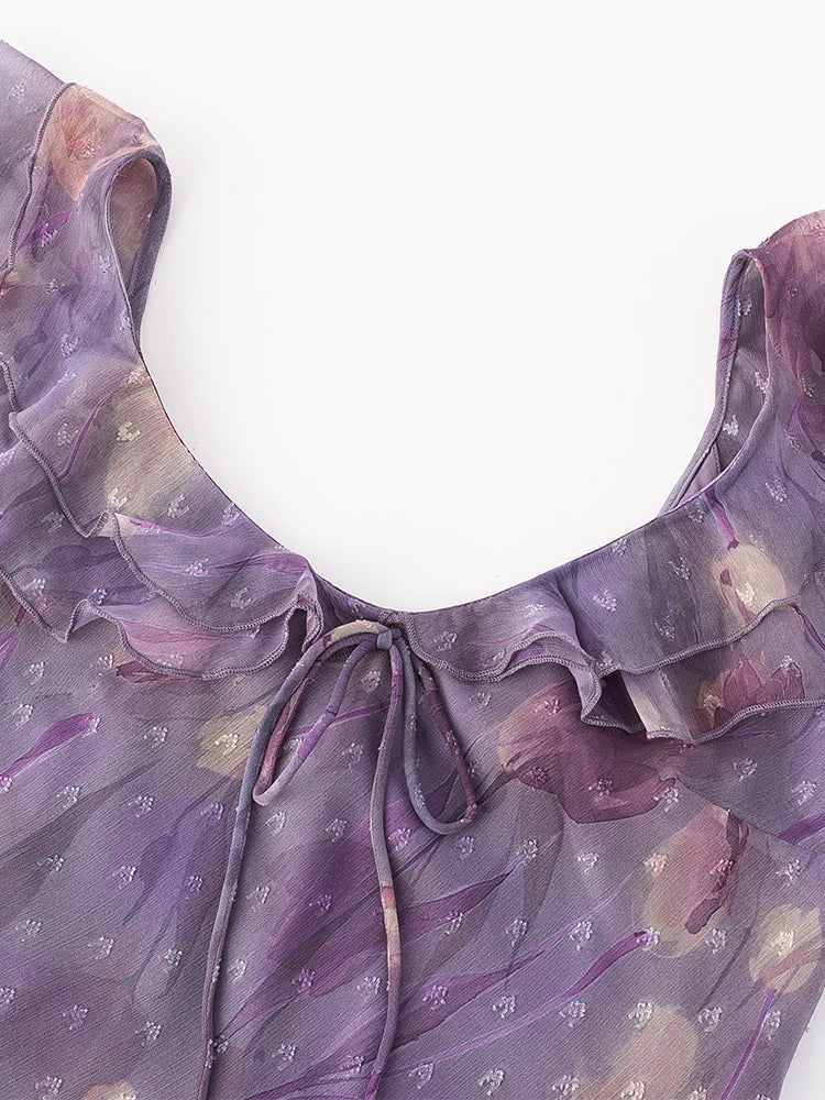 MASIA RUFFLE MIDI DRESS