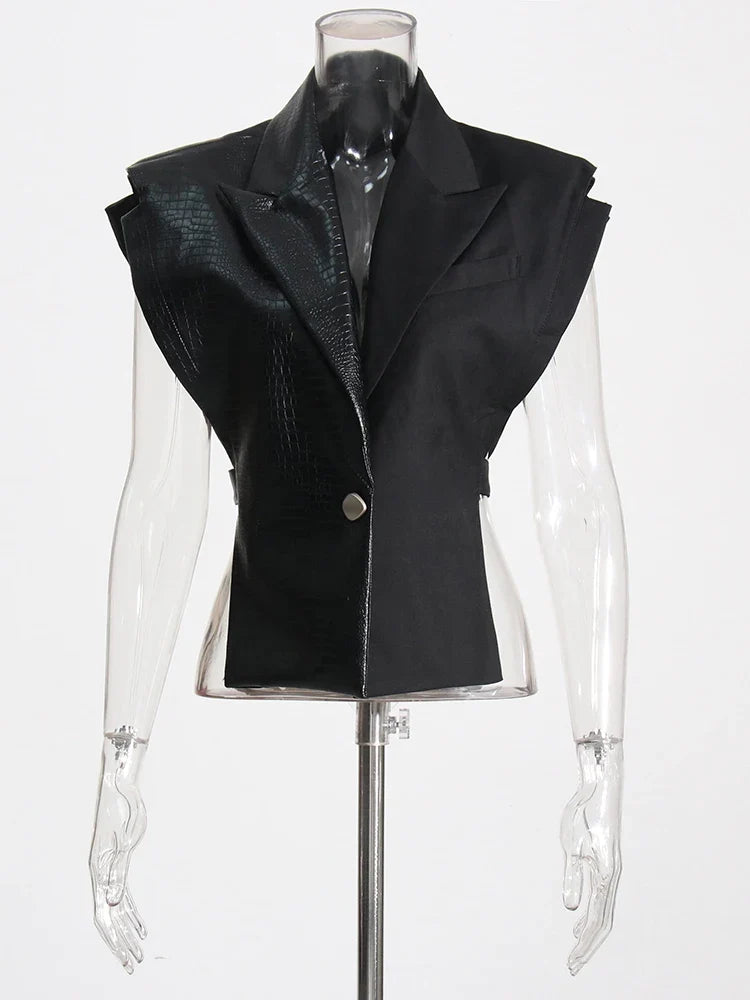 JADE LEATHER WAISTCOAT