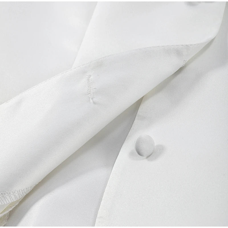 Fashion Street Ruffle Women's Blouse Solid Single Breasted Full Sleeve Pleated Cropped Shirt Lady New Casual Spring Clothing