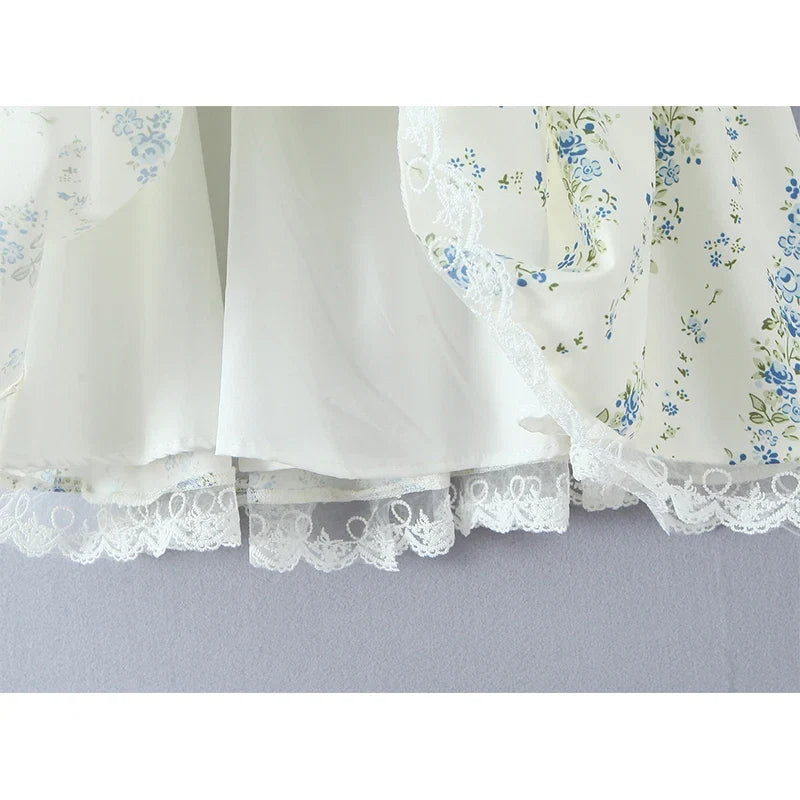 IRIS FLORAL MINI DRESS