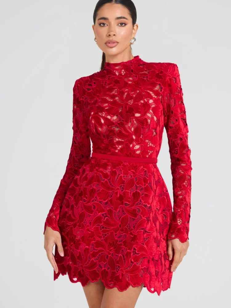 MARIA LACE MINI DRESS