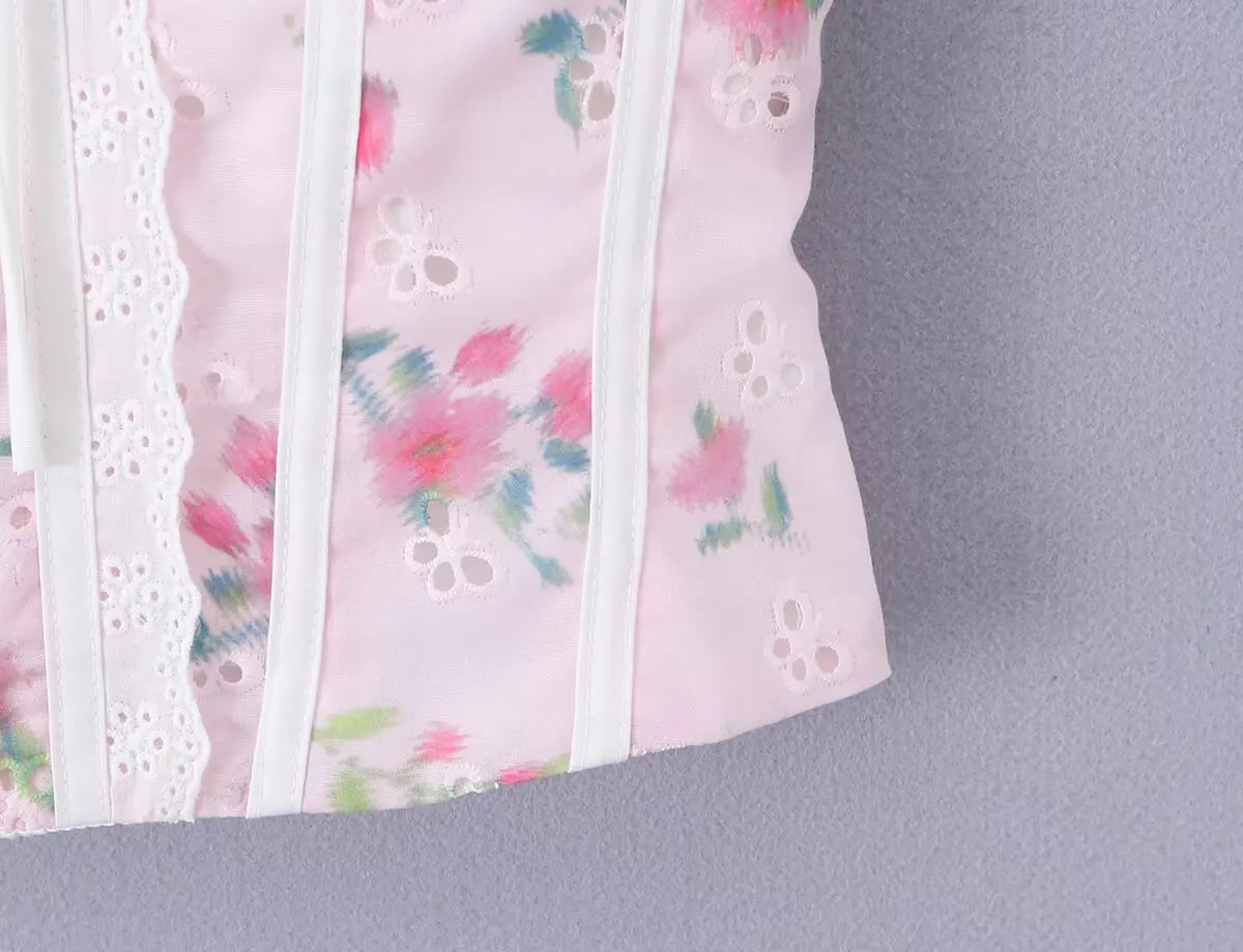 TIA FLORAL CORSET TOP
