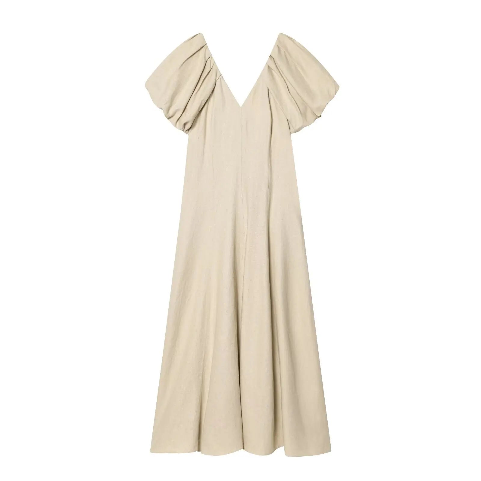 MIRELA PUFF SLEEVE MIDI DRESS