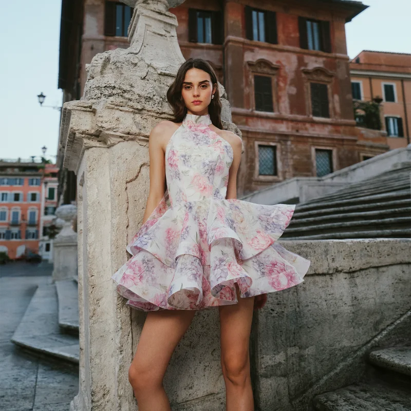 ELLE FLORAL MINI DRESS