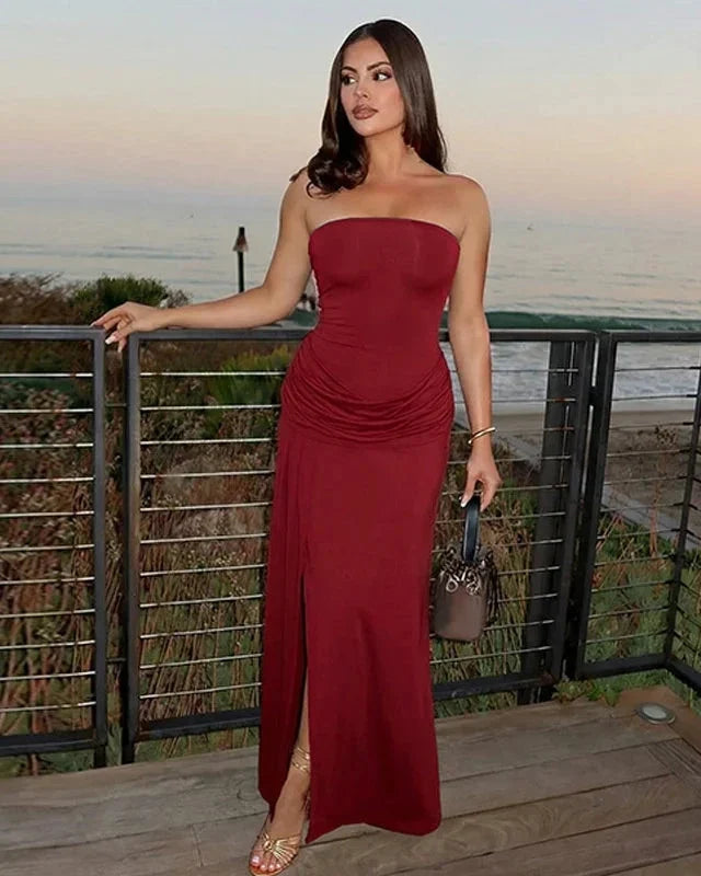 LEMI OFF SHOULDER MAXI DRESS