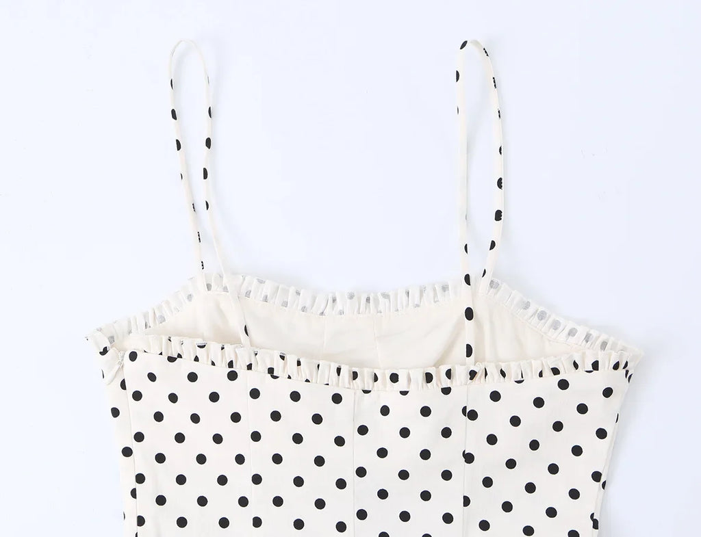 VOILA POLKA DOT MIDI DRESS