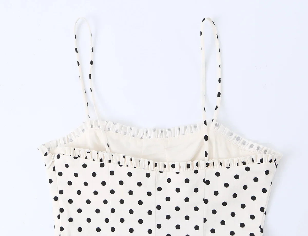 VOILA POLKA DOT MIDI DRESS