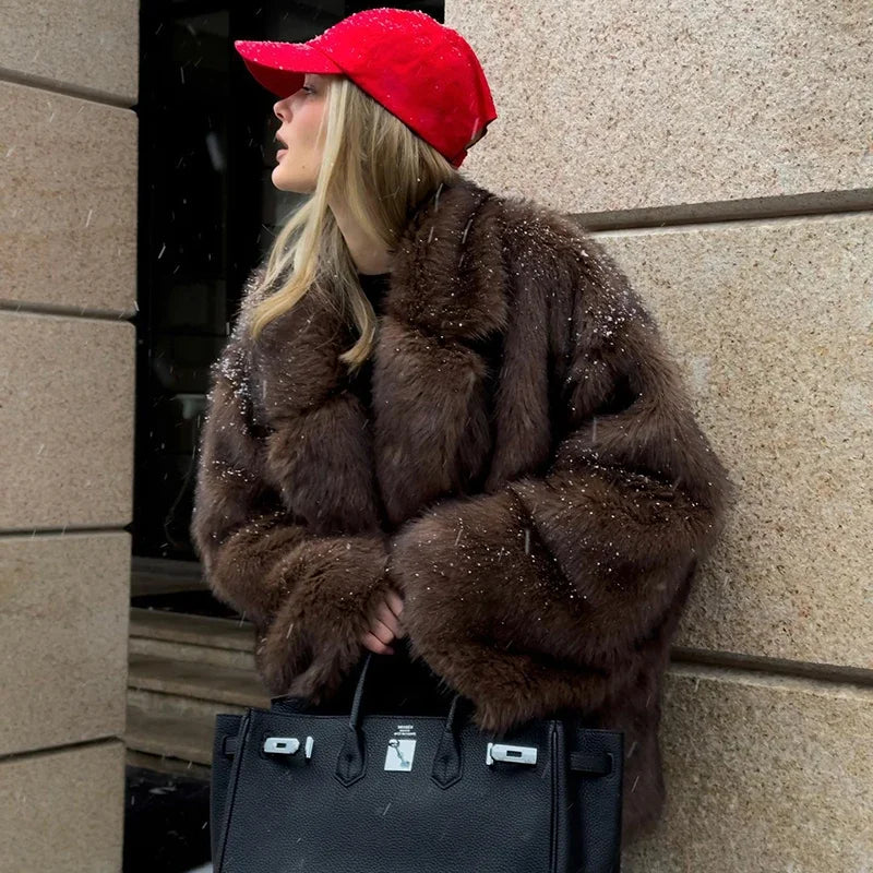 LASLI FAUX FUR COAT