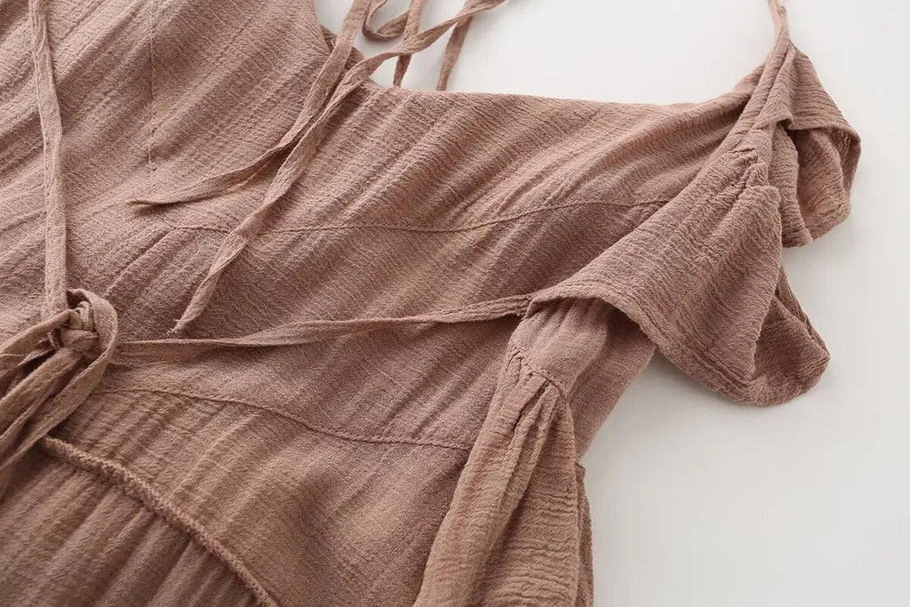 ZONARI RUFFLE MINI DRESS