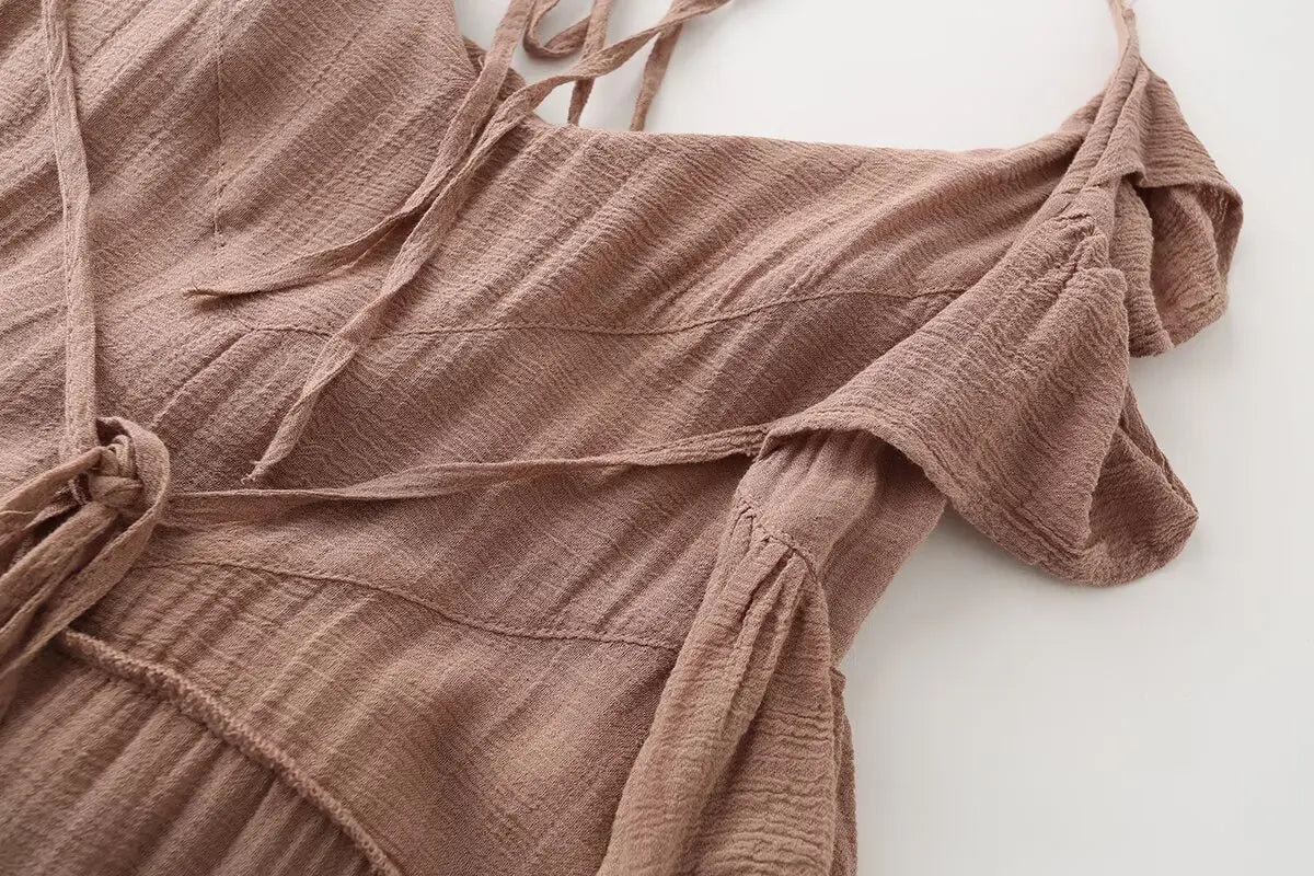 ZONARI RUFFLE MINI DRESS