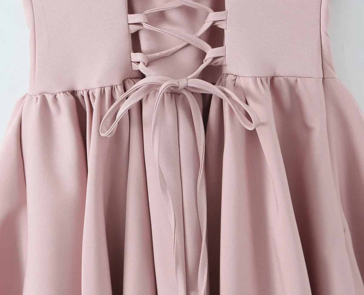RITA LACE UP MINI DRESS