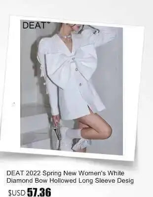 DEAT Fashion Women's Blazer New Fashion Notched Lace Patchwork Long Sleeve Contrast Suit Jackets Female Spring 2025 17A1298