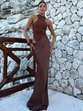 SOLENIE SATIN MAXI DRESS