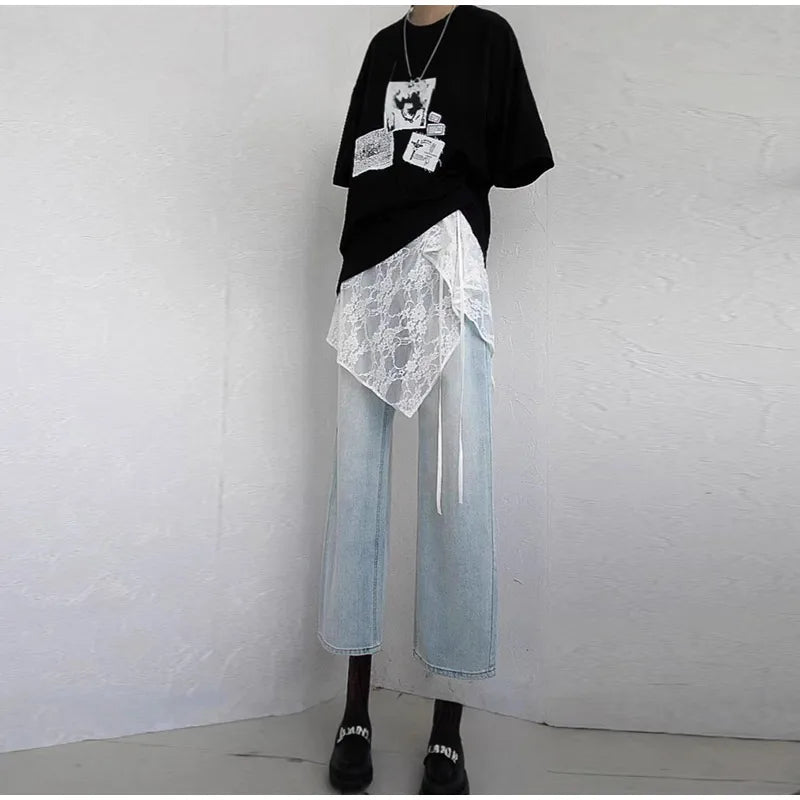 Fashion Street Ruffle Women's Blouse Solid Single Breasted Full Sleeve Pleated Cropped Shirt Lady New Casual Spring Clothing