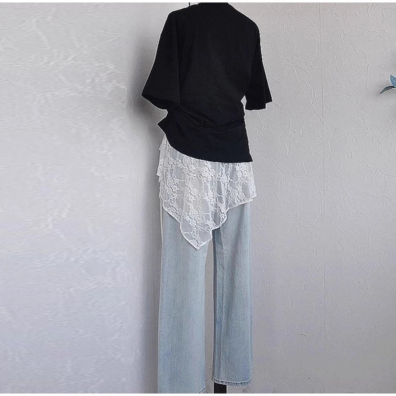 Fashion Street Ruffle Women's Blouse Solid Single Breasted Full Sleeve Pleated Cropped Shirt Lady New Casual Spring Clothing