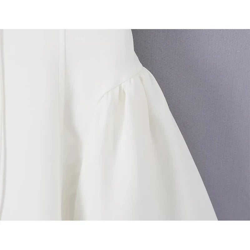 YENKYE 2026 Summer White Corset Mini Dress Women Spaghetti Strap A Line Sundress Sexy Party Dresses