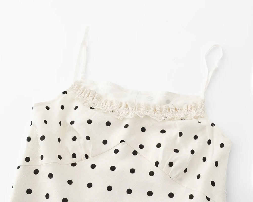 ADELISIA POLKA DOT RUFFLE DRESS