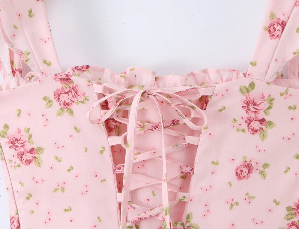 DAPHNE FLORAL MIDI DRESS