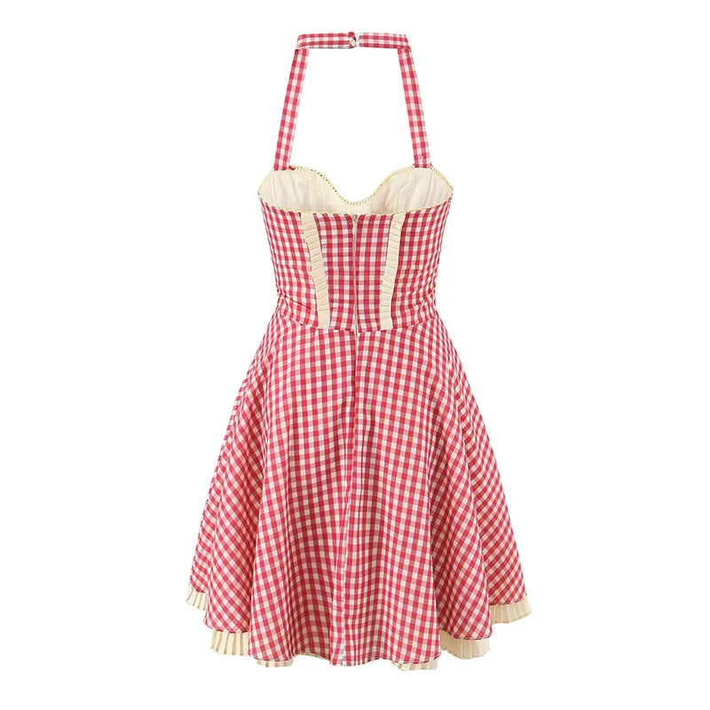 MADDIE PLAID MINI DRESS