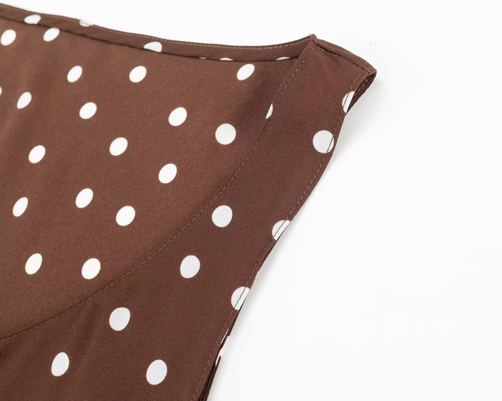 NATASHA POLKA DOT MIDI DRESS