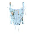 PENY FLORAL LACE UP TOP