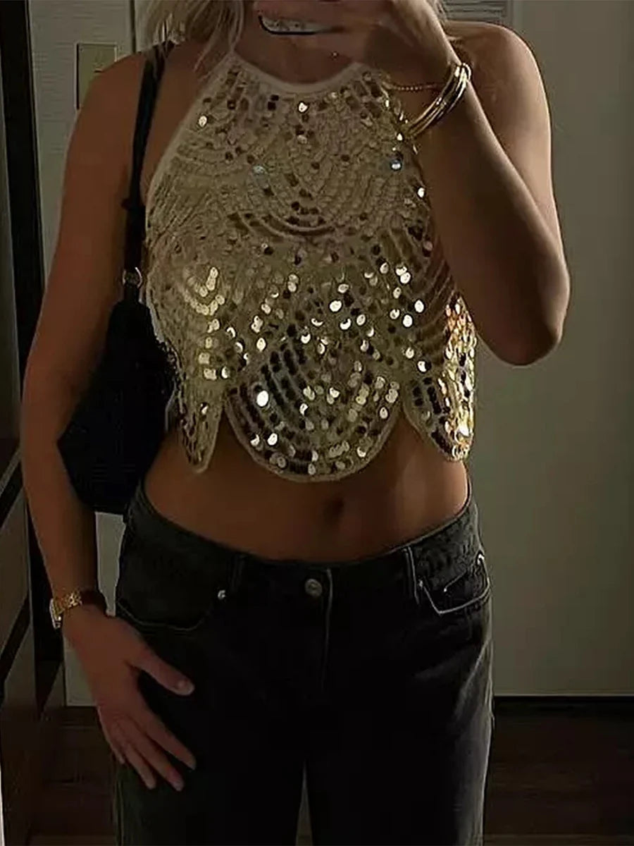 RIVIERA SEQUIN TOP