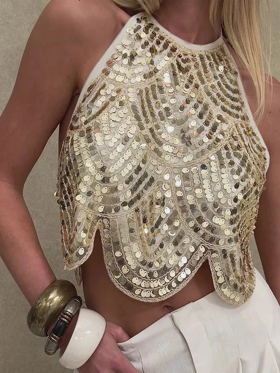 RIVIERA SEQUIN TOP