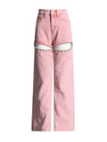 SINDI CUT OUT CRYSTAL JEANS