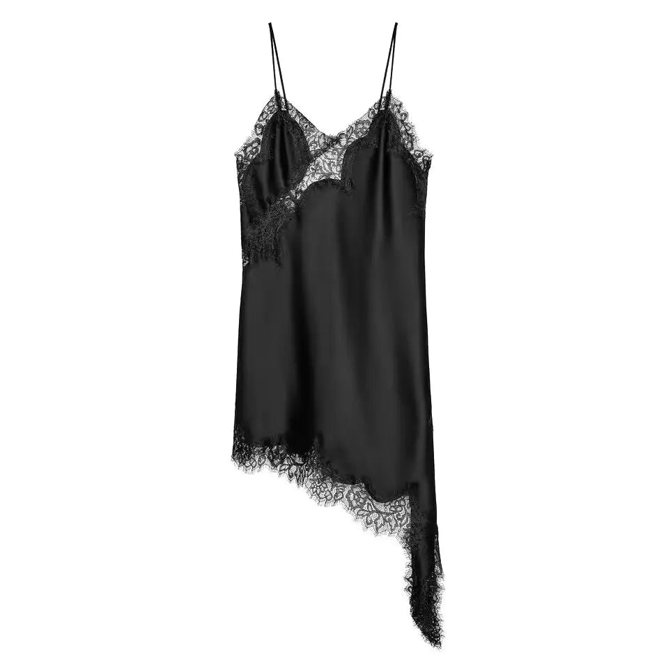 AMAIA LACE SATIN DRESS