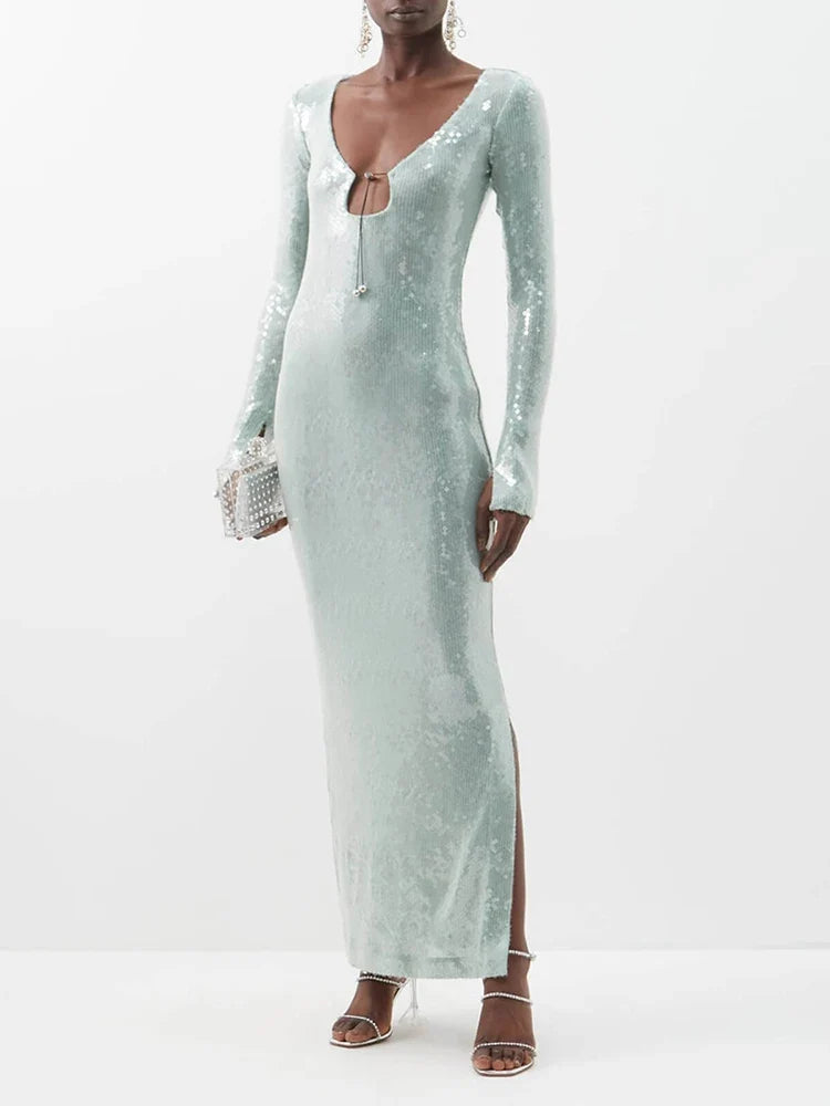 EMBER SEQUIN MIDI DRESS