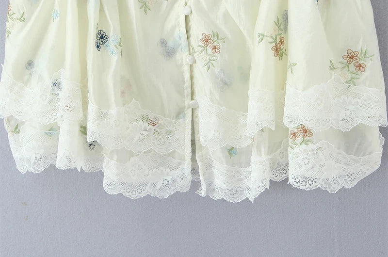 EMERY CO-ORD FLORAL LACE TOP