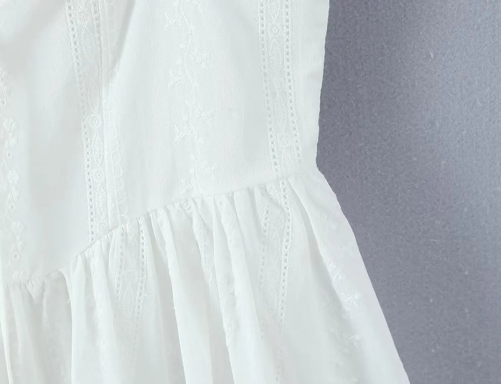 ELLIS EMBROIDERY MINI DRESS