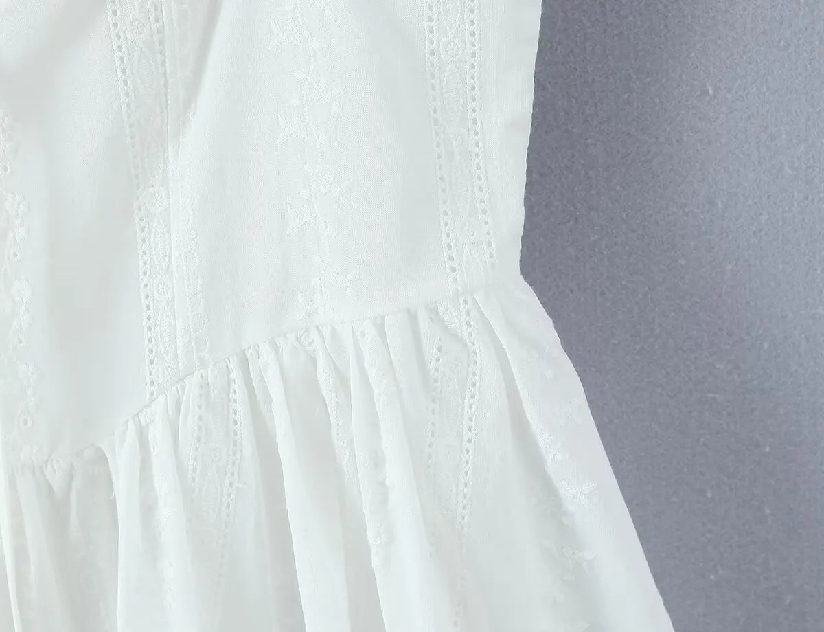 ELLIS EMBROIDERY MINI DRESS