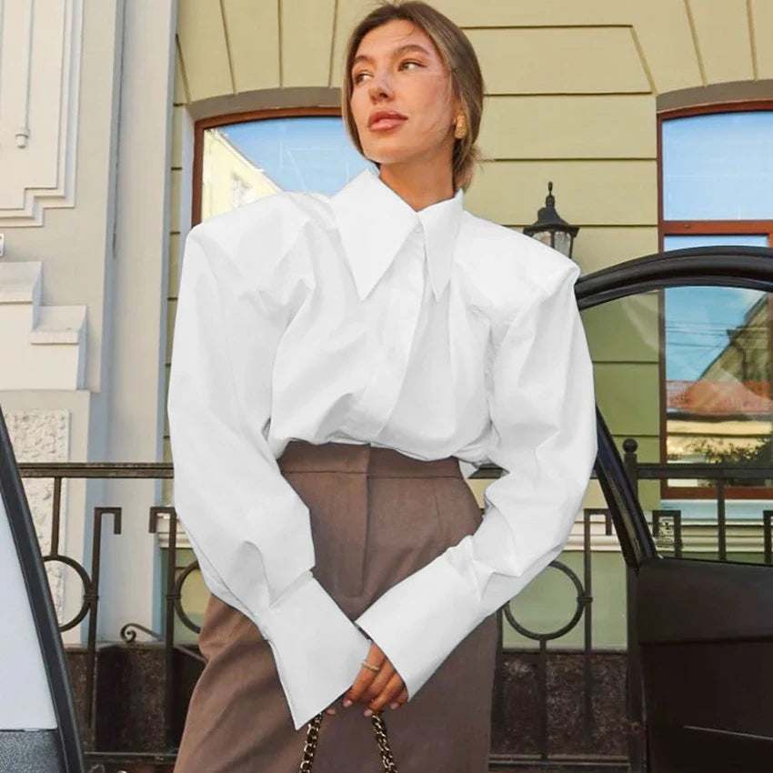 EMI WHITE PUFF SLEEVE SHIRT