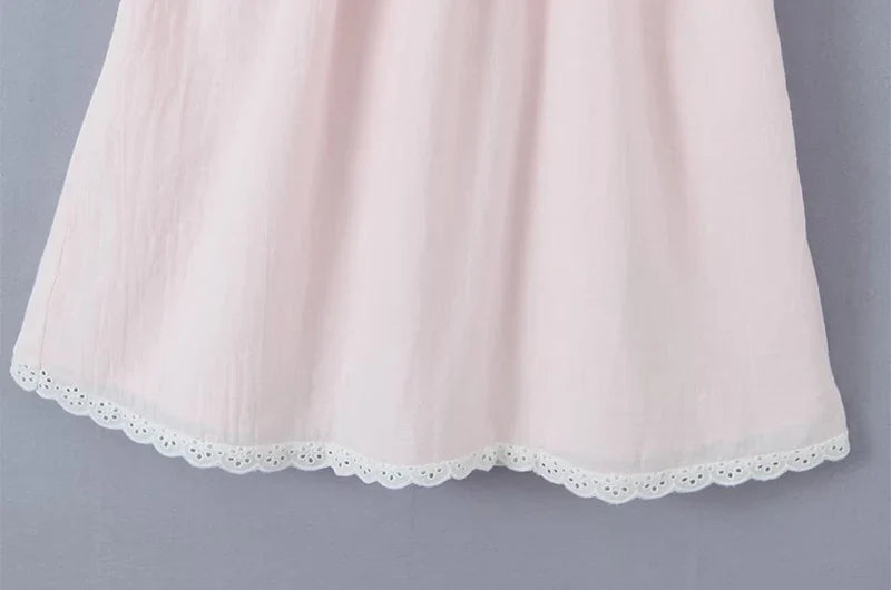 Chu Sau beauty 2023 Women New Summer Fashion Sweet Flower Chic Straped Mini Dress Sexy Slim Hollow Out Lace Super Short Dresses