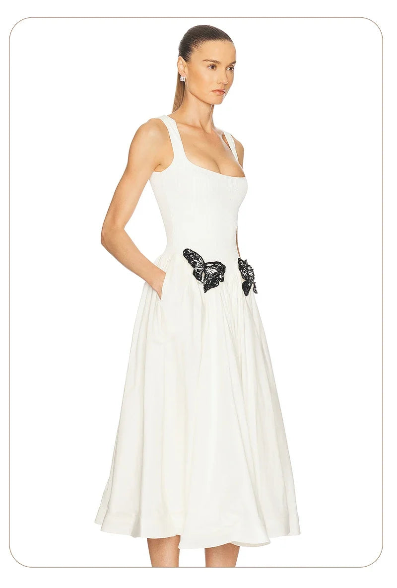 KALIA BUTTERFLY MIDI DRESS