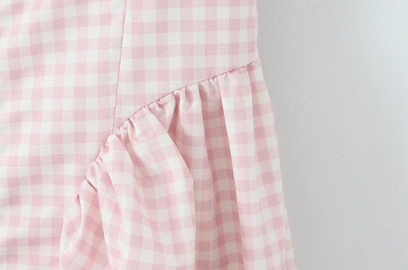 JOARDA PLAID MIDI DRESS