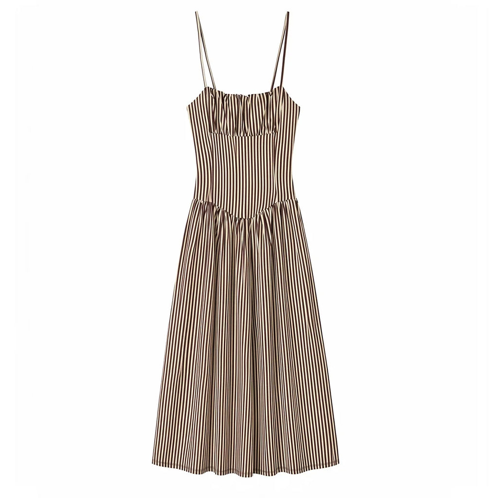 SOFIANA STRIPED MIDI DRESS