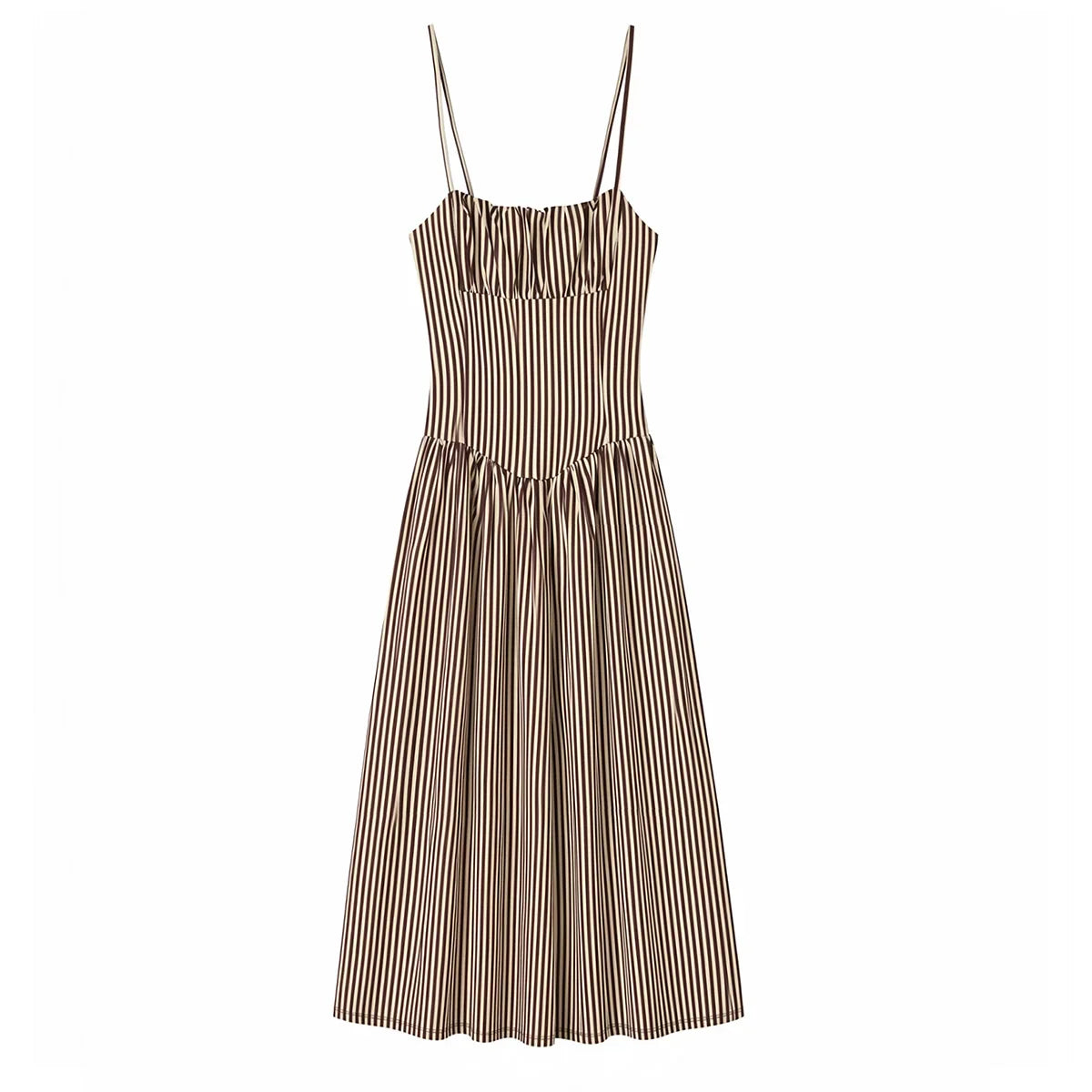 SOFIANA STRIPED MIDI DRESS