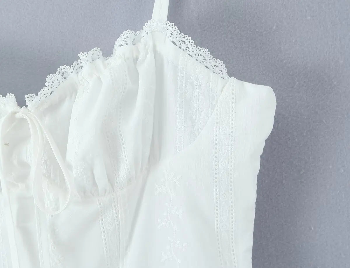 ELLIS EMBROIDERY MINI DRESS