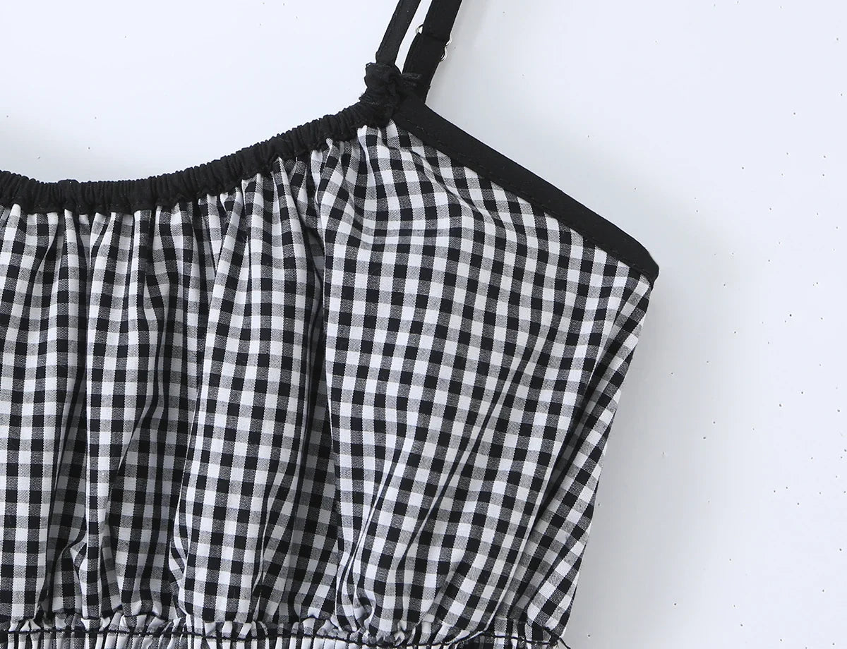 LAVANI PLAID MINI DRESS