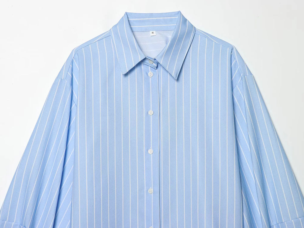 MIRELI PUFF SLEEVE STRIPED SHIRT