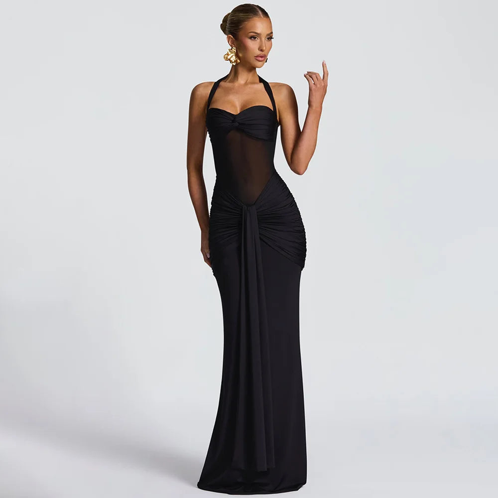 RUCHED MAXI DRESS