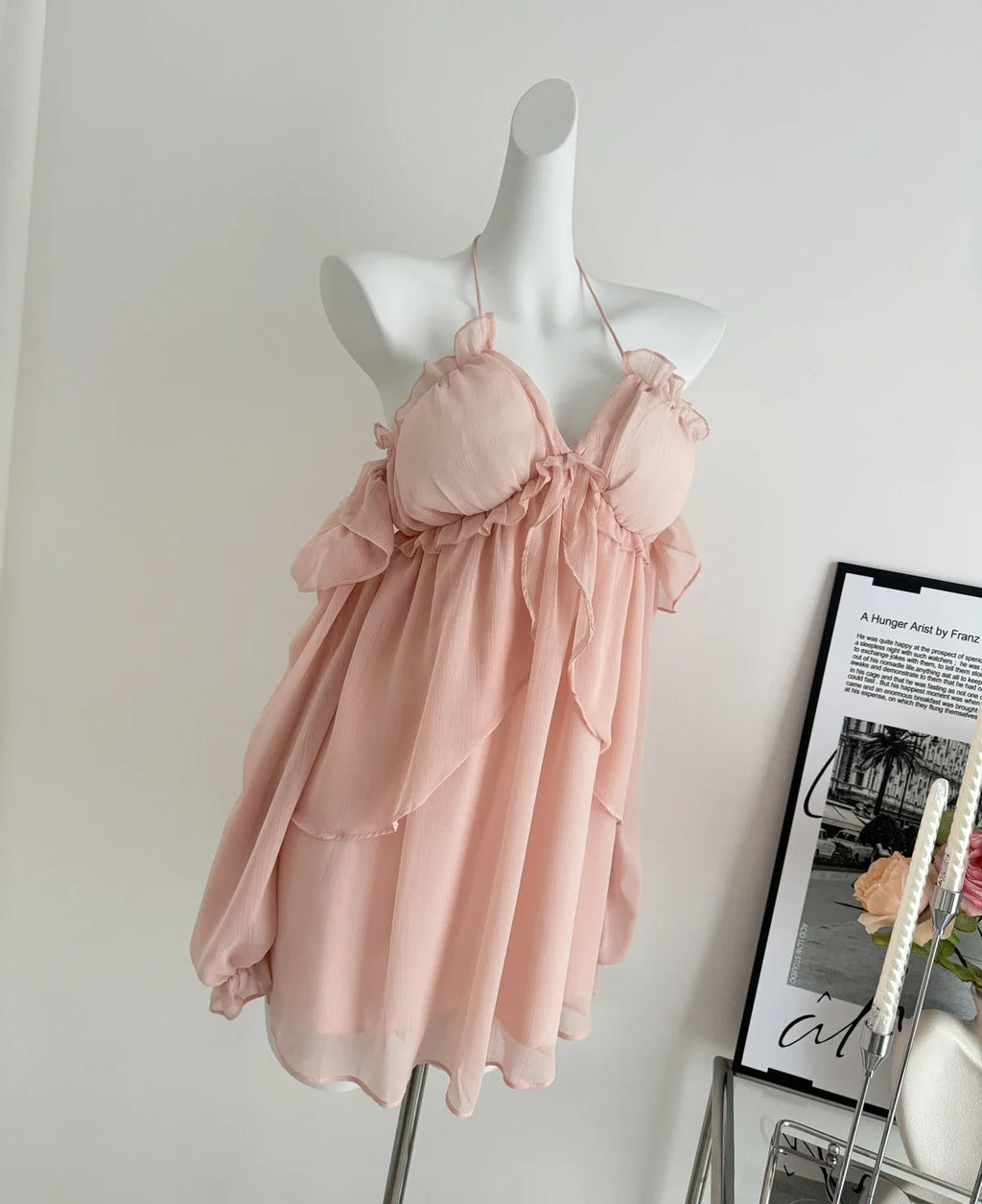 Summer French Vintage Mini Fairy Chiffon Floral Lantern Sleeve Dress Women Mori Romantic Frock Evening Court One-Piece Gyaru New